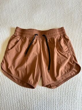 Columbia Women's Athletic Drawstring Shorts in Rust Brown